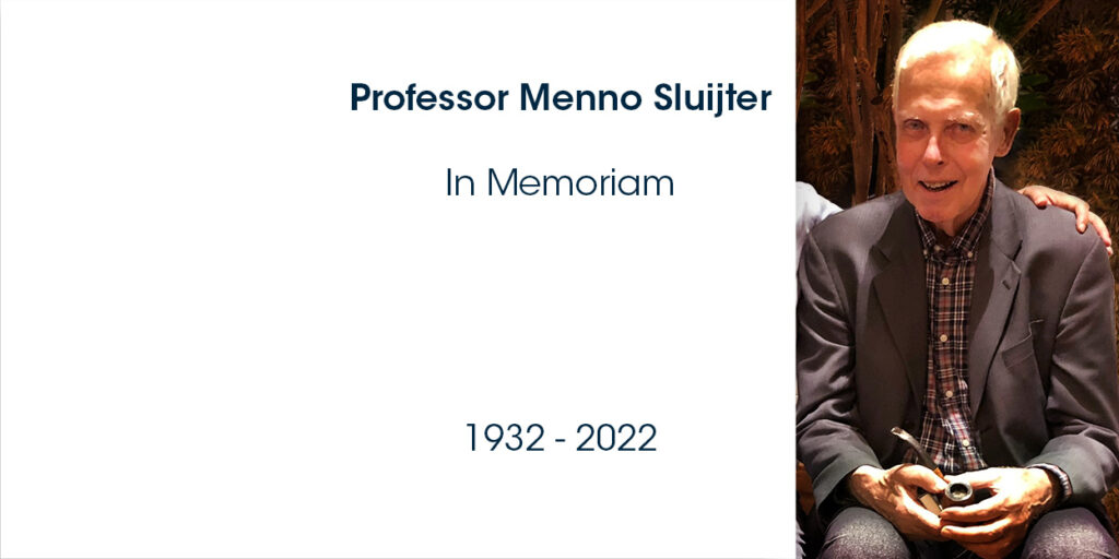 In Memoriam - Professor Menno Sluijter (1932–2022)